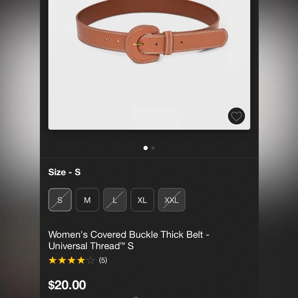 Women's Covered Buckle Thick Belt - Universal Thread™ - Picture 3 of 3